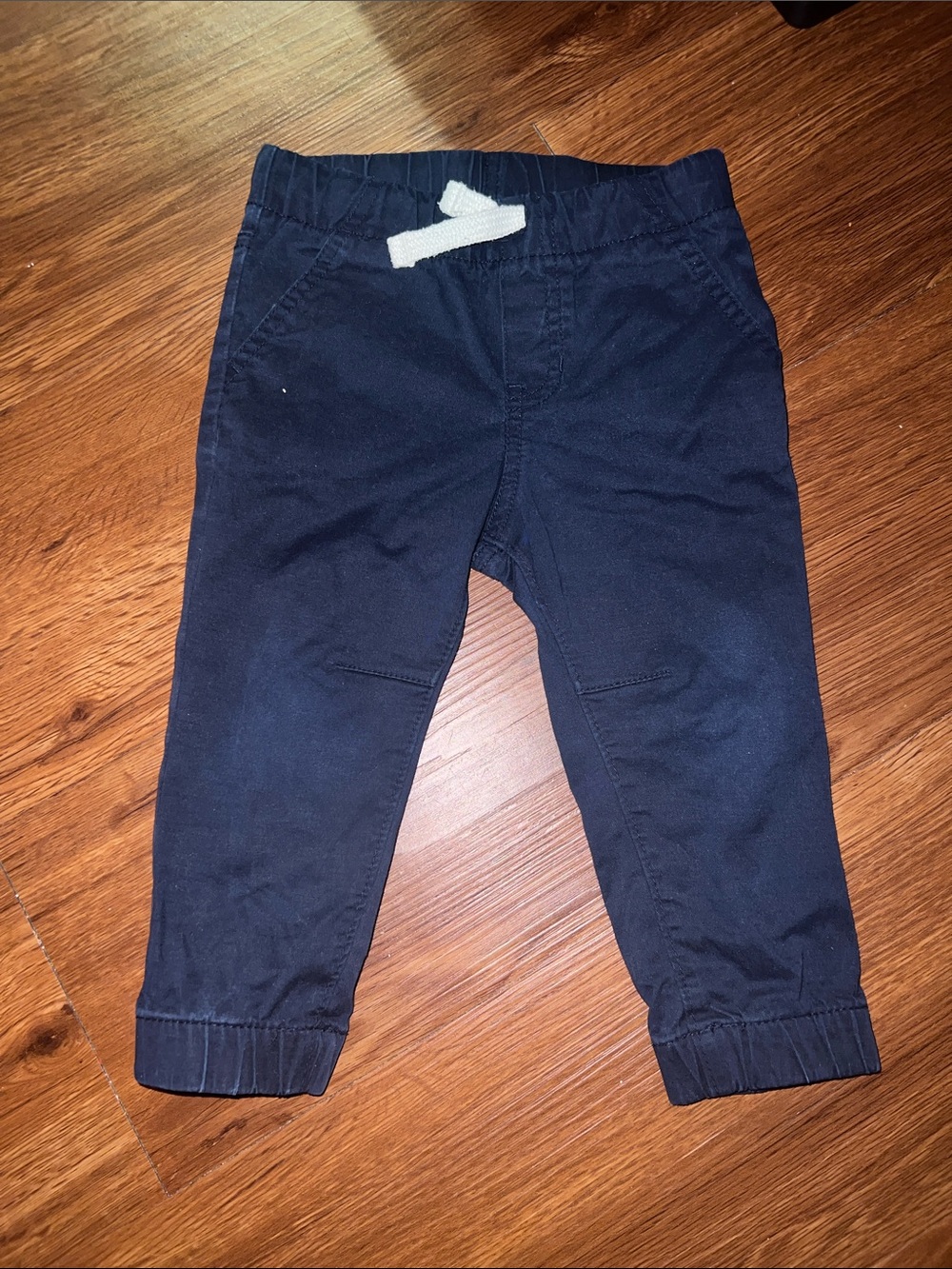 Cat & Jack Navy Blue Jogger Pants with White Drawstring